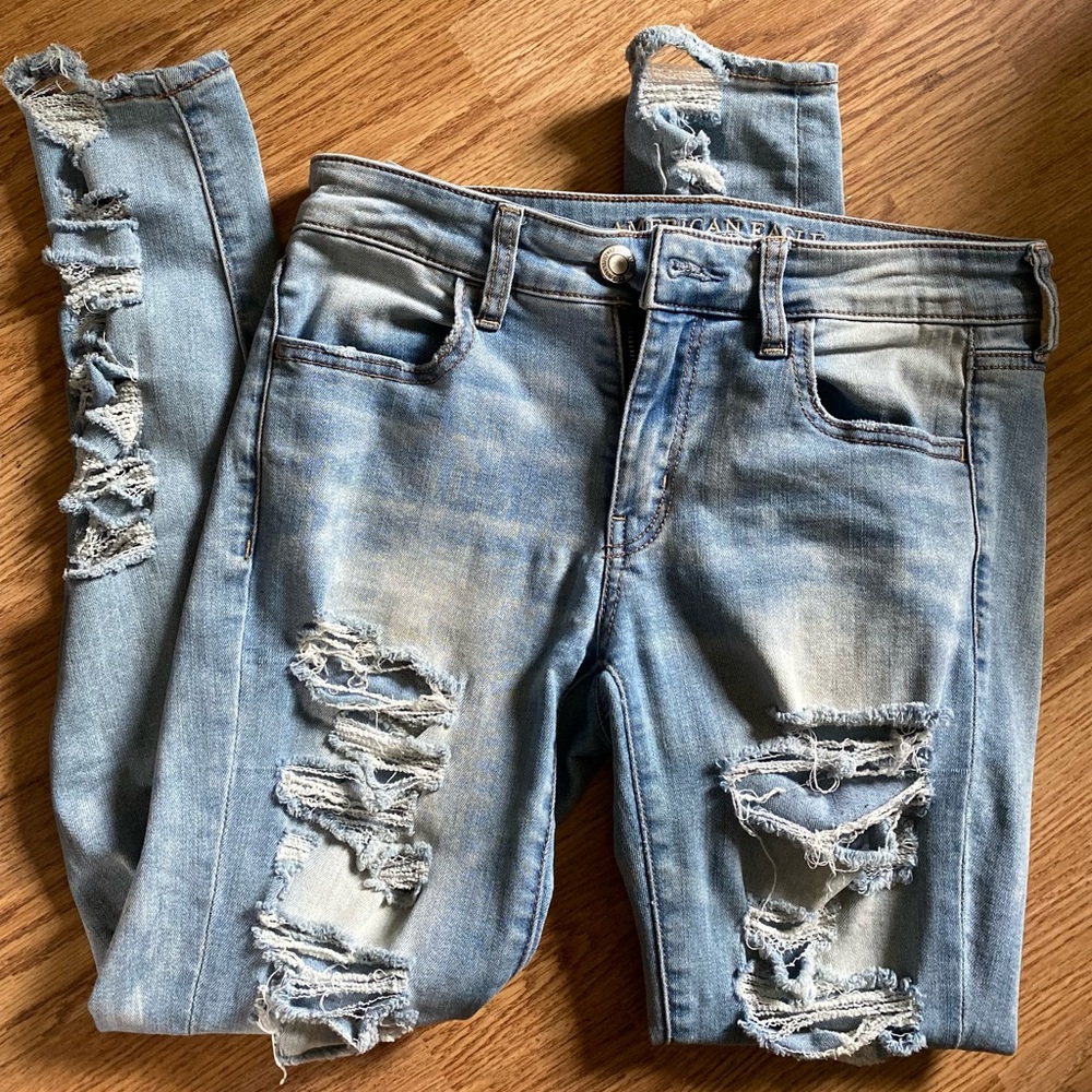American Eagle jeans destructive